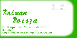 kalman moisza business card